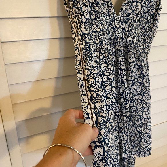 LILYA / Navy Blue and white Romper/Great condition/ Medium - Picture 3 of 3